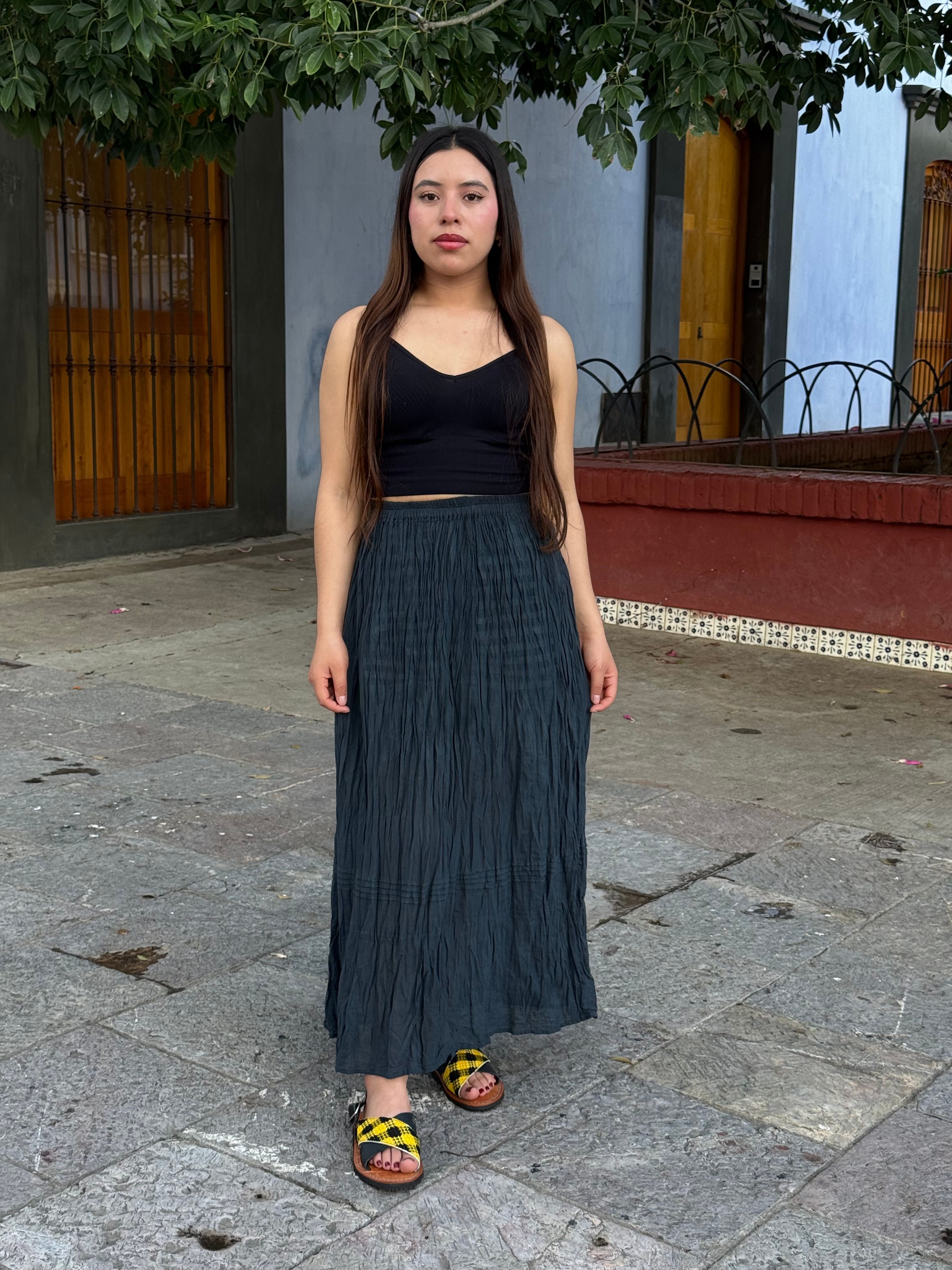 Falda Manta Corrugada Negra