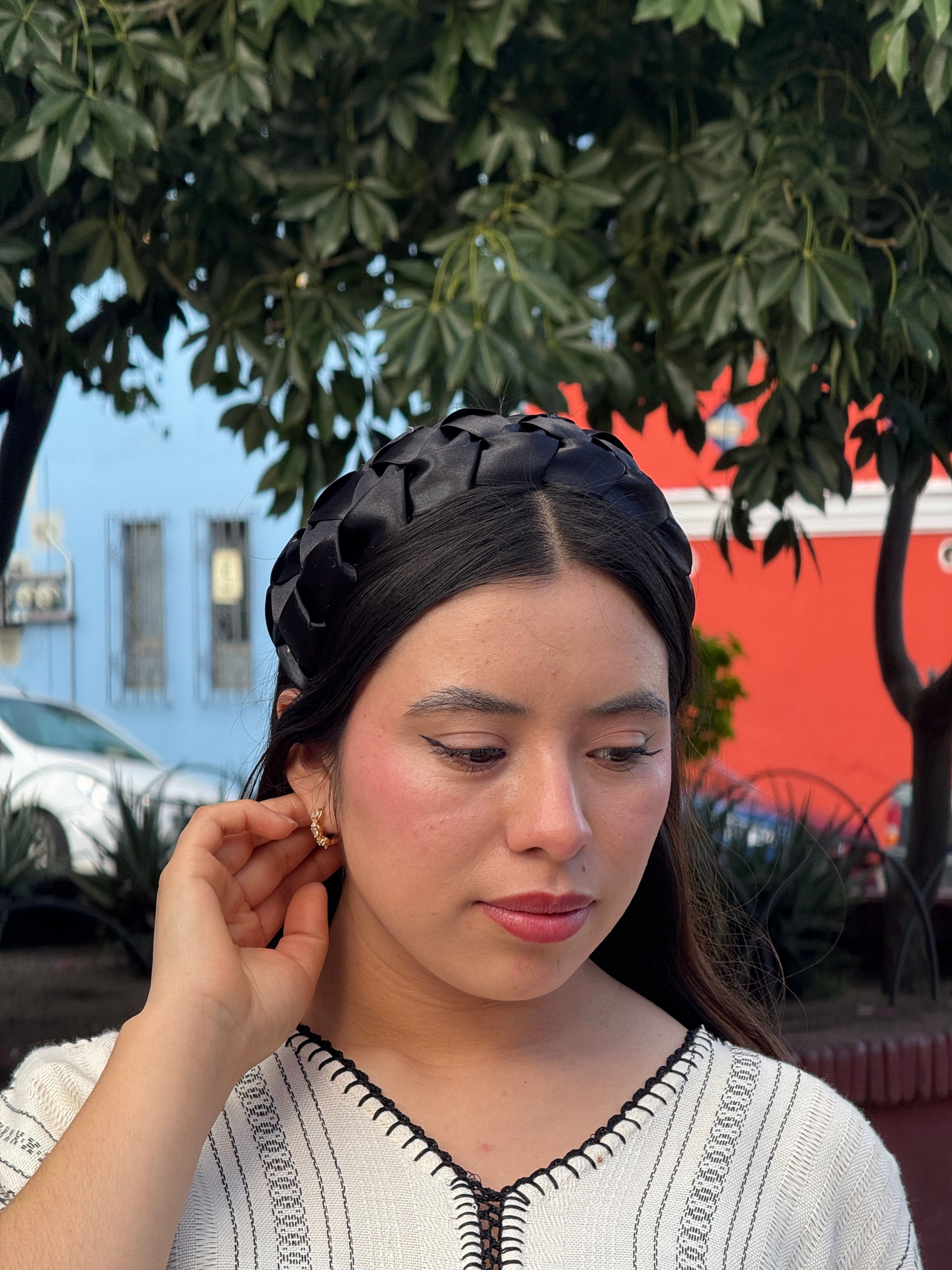 Diadema De Trenza Negra